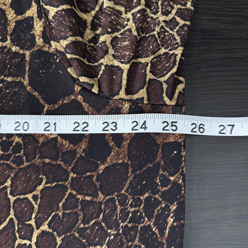 Susan Graver Cardigan Womens 2X Brown Animal Print Open Lightweight Stretch Boho - Picture 8 of 10